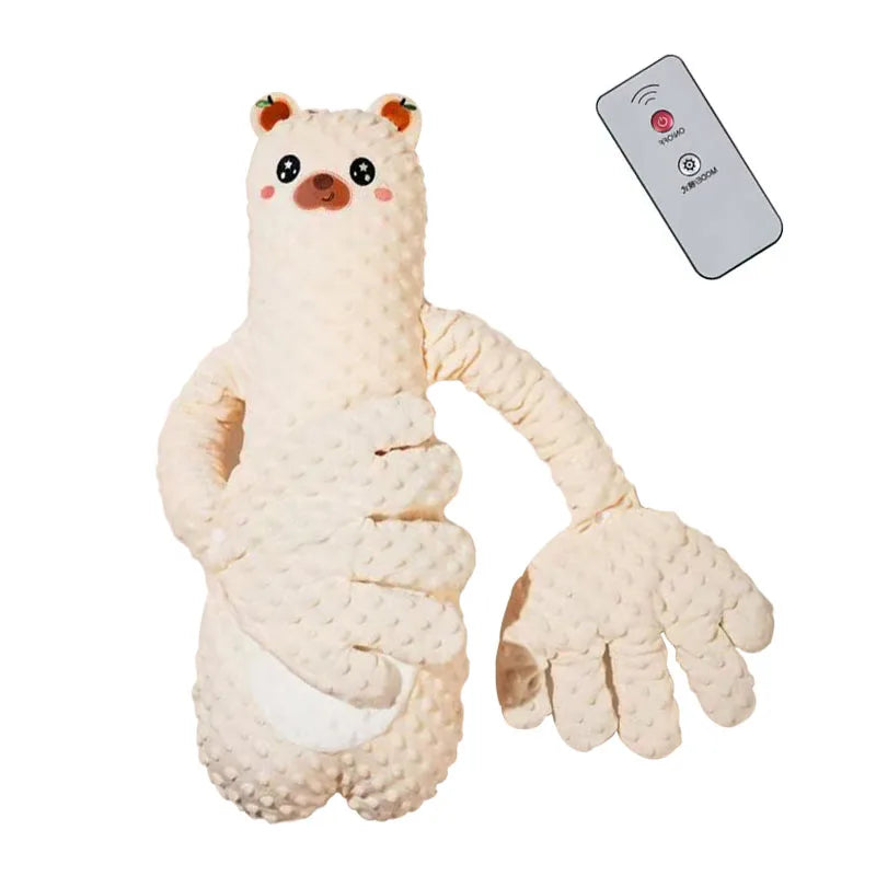 Baby-Schlaf-Patting-Puppe mit beruhigender Handflächenfernbedienung, elektrisches Baby-Handkissen, beruhigendes Handflächenklopfen als Geschenk für Kleinkinder