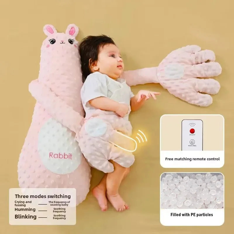 Baby-Schlaf-Patting-Puppe mit beruhigender Handflächenfernbedienung, elektrisches Baby-Handkissen, beruhigendes Handflächenklopfen als Geschenk für Kleinkinder