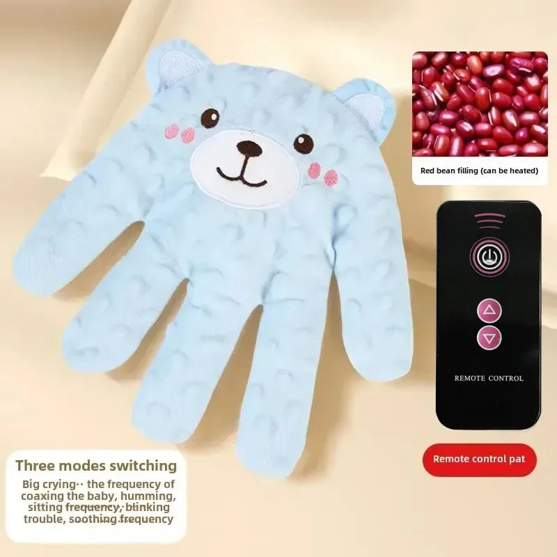 Baby-Schlaf-Patting-Puppe mit beruhigender Handflächenfernbedienung, elektrisches Baby-Handkissen, beruhigendes Handflächenklopfen als Geschenk für Kleinkinder