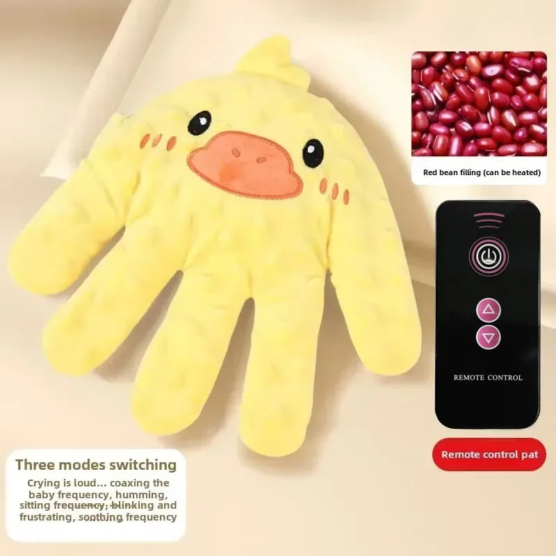 Baby-Schlaf-Patting-Puppe mit beruhigender Handflächenfernbedienung, elektrisches Baby-Handkissen, beruhigendes Handflächenklopfen als Geschenk für Kleinkinder