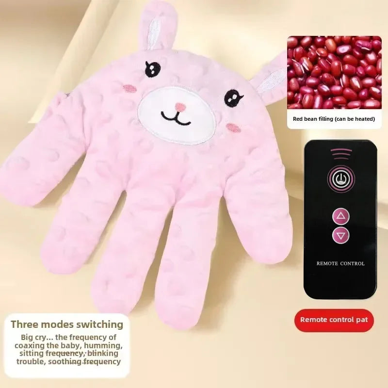Baby-Schlaf-Patting-Puppe mit beruhigender Handflächenfernbedienung, elektrisches Baby-Handkissen, beruhigendes Handflächenklopfen als Geschenk für Kleinkinder