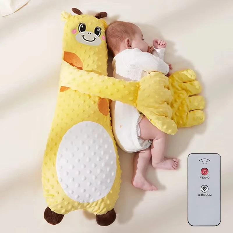 Baby-Schlaf-Patting-Puppe mit beruhigender Handflächenfernbedienung, elektrisches Baby-Handkissen, beruhigendes Handflächenklopfen als Geschenk für Kleinkinder