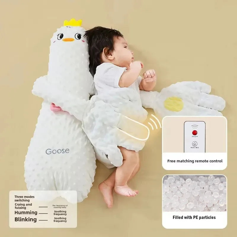 Baby-Schlaf-Patting-Puppe mit beruhigender Handflächenfernbedienung, elektrisches Baby-Handkissen, beruhigendes Handflächenklopfen als Geschenk für Kleinkinder