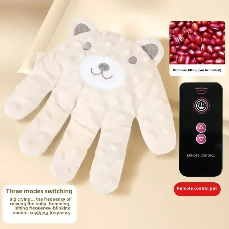 Baby-Schlaf-Patting-Puppe mit beruhigender Handflächenfernbedienung, elektrisches Baby-Handkissen, beruhigendes Handflächenklopfen als Geschenk für Kleinkinder