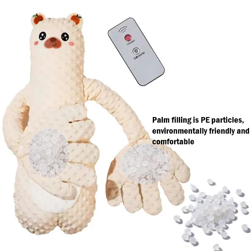 Baby-Schlaf-Patting-Puppe mit beruhigender Handflächenfernbedienung, elektrisches Baby-Handkissen, beruhigendes Handflächenklopfen als Geschenk für Kleinkinder